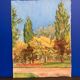 Vintage landscape watercolor
