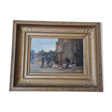 Hunting scene painting