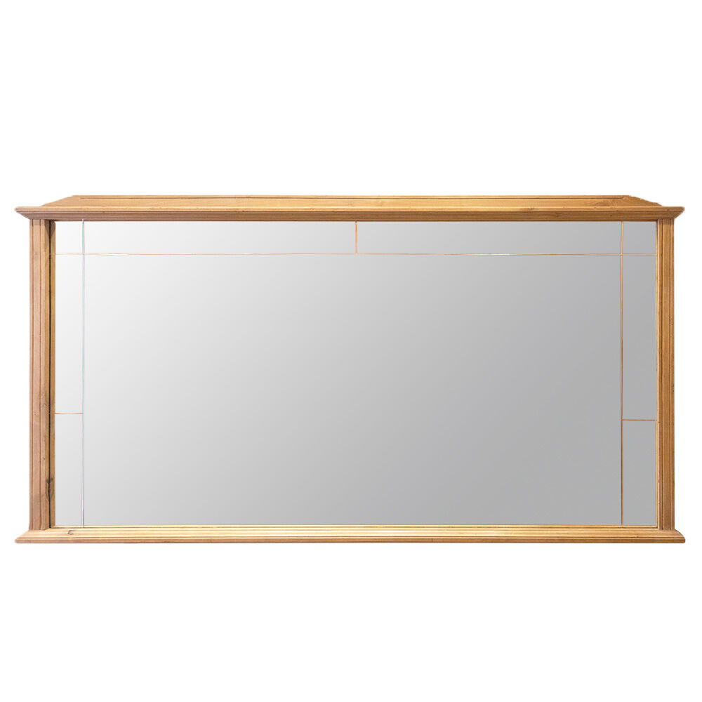 Beech wood framed mirror, Spain, 1940's, 168x88 cm
