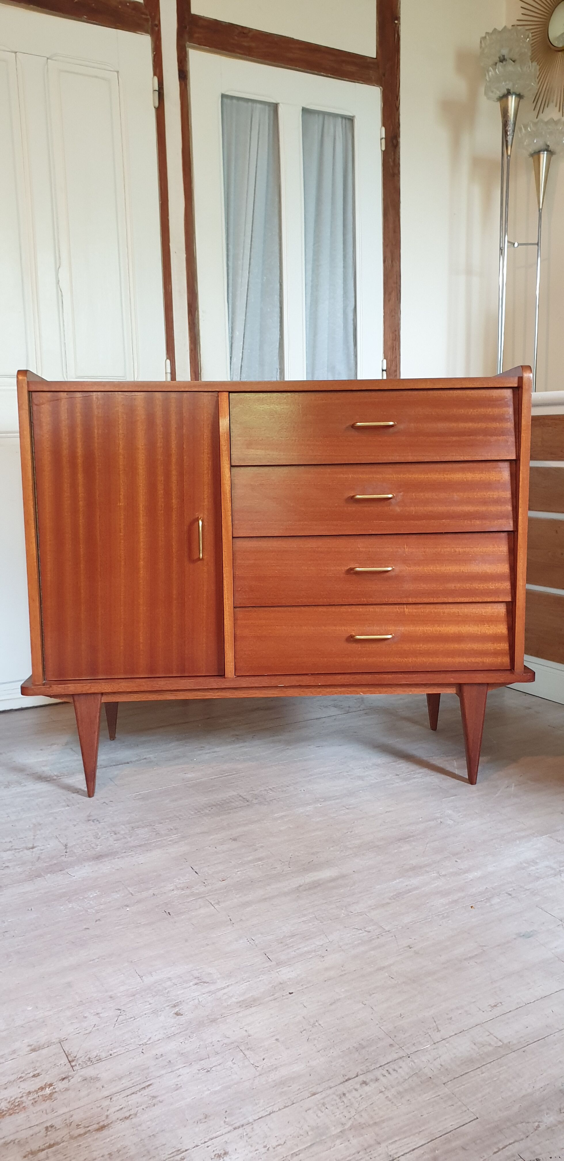 Dresser four drawers, one door