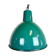 Lampe industrielle d’usine en émail vert années 1960