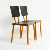 Two rare demountable plywood chairs by Axel Kufus model Stöcke for Atoll