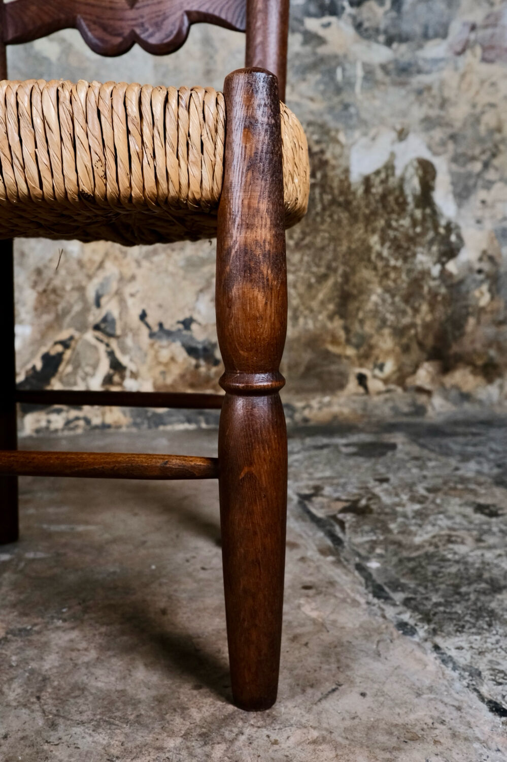 Pair of folk art chairs, France, mid-20th century