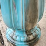 Vase and its ceramic pedestal by Delfin MASSIER circa 1890