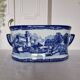 Large 20th century English glazed and enamelled earthenware planter