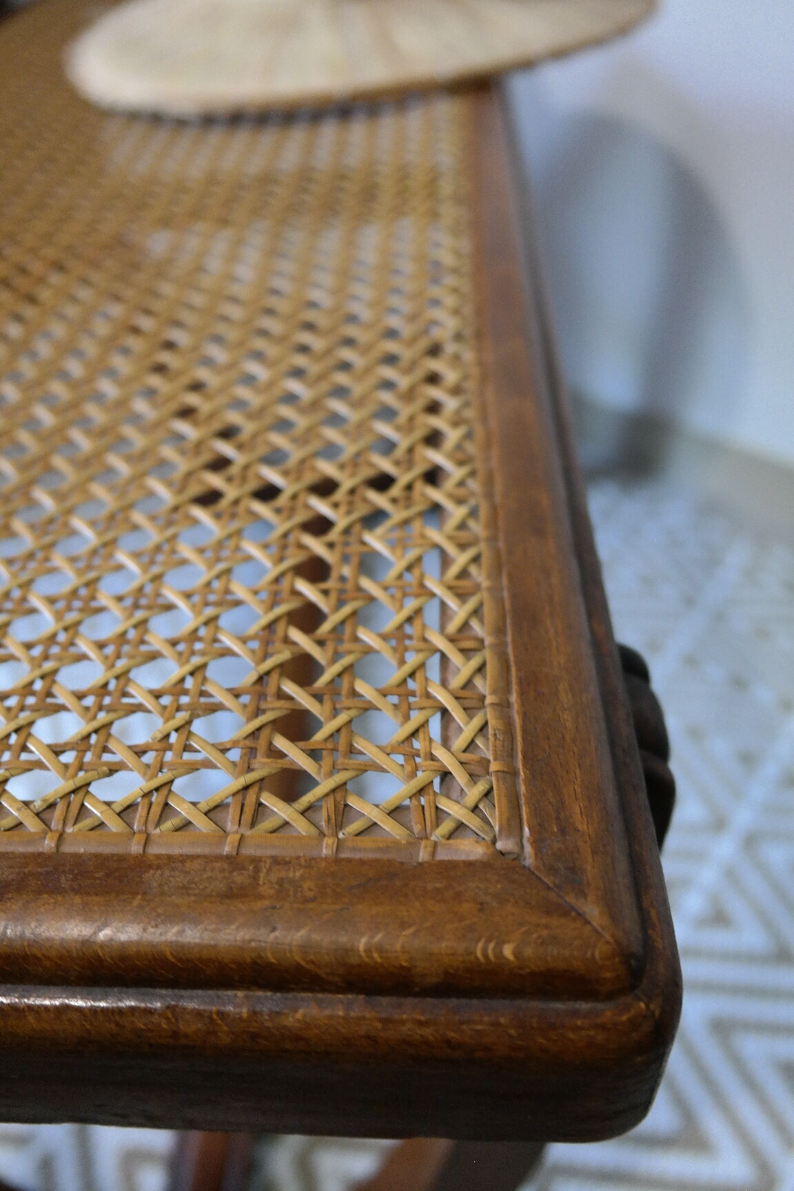 Vintage boat deck bench and canning