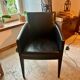 2 fauteuils en cuir noir Potocco, Italie