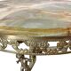 Vintage onyx coffee table with brass frame.
