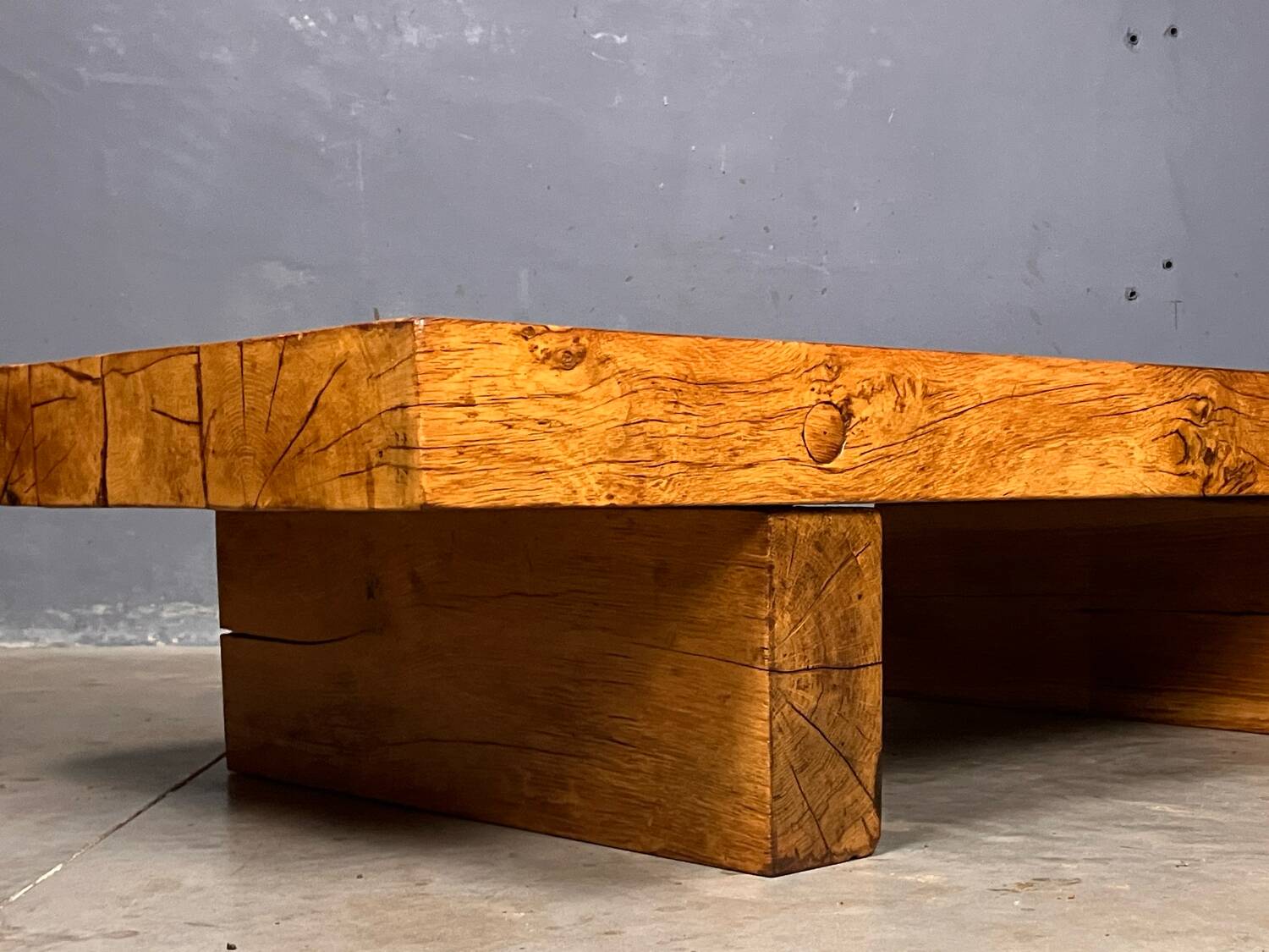 Brutalist Japandi Wabi Sabi coffee table