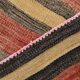 Tapis de couloir Kilim vintage rouge et marron