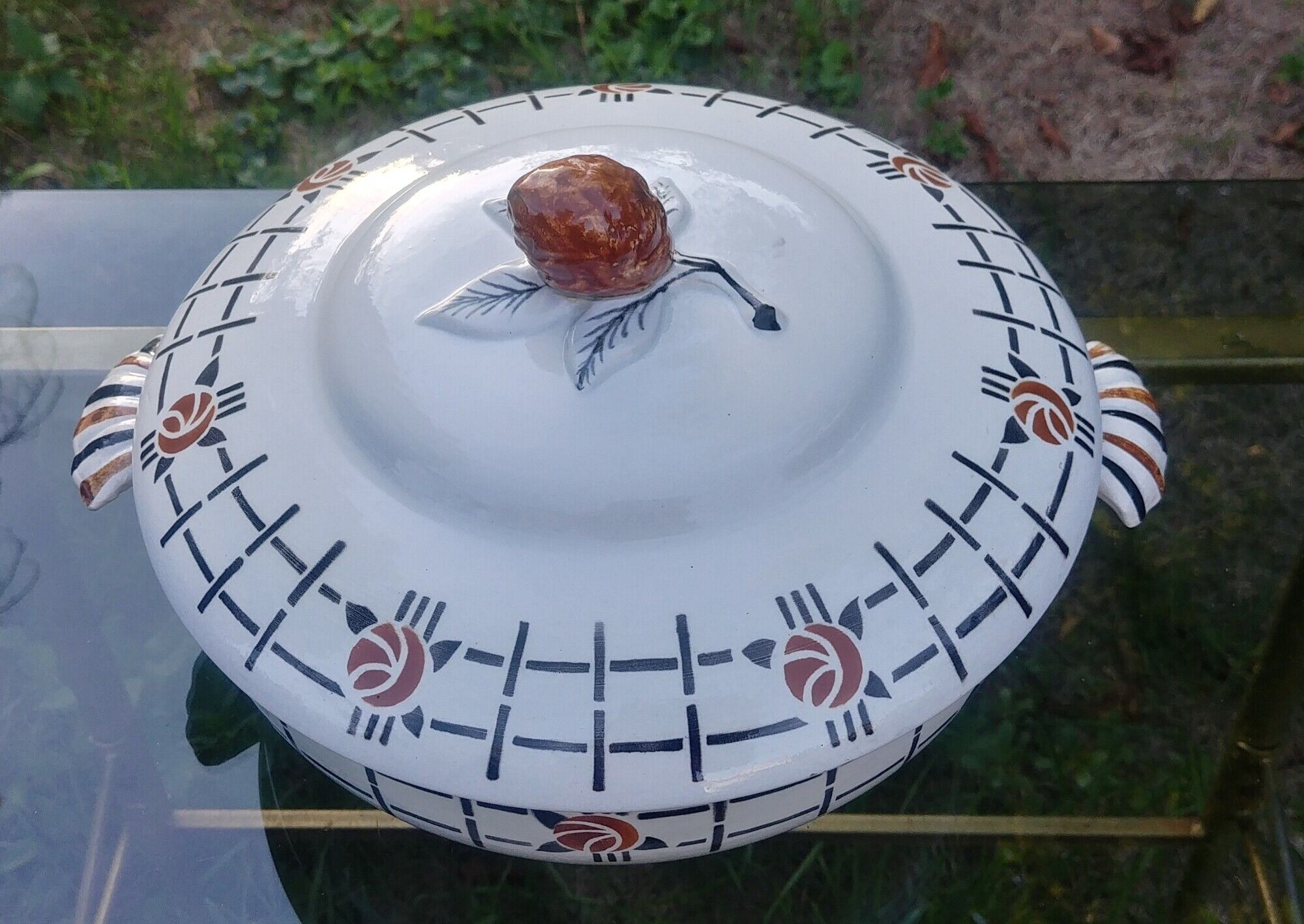 Soup/ vegetable of the faience factory Badonviller model Doc 40s/50s