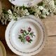 Set of 6 mismatched vintage soup plates