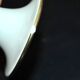 Modernist German porcelain candle holder - double gold rim candlestick