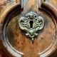 Rome-Vatican Baroque Walnut Chest of Drawers with Bronze Handles, 1600s
