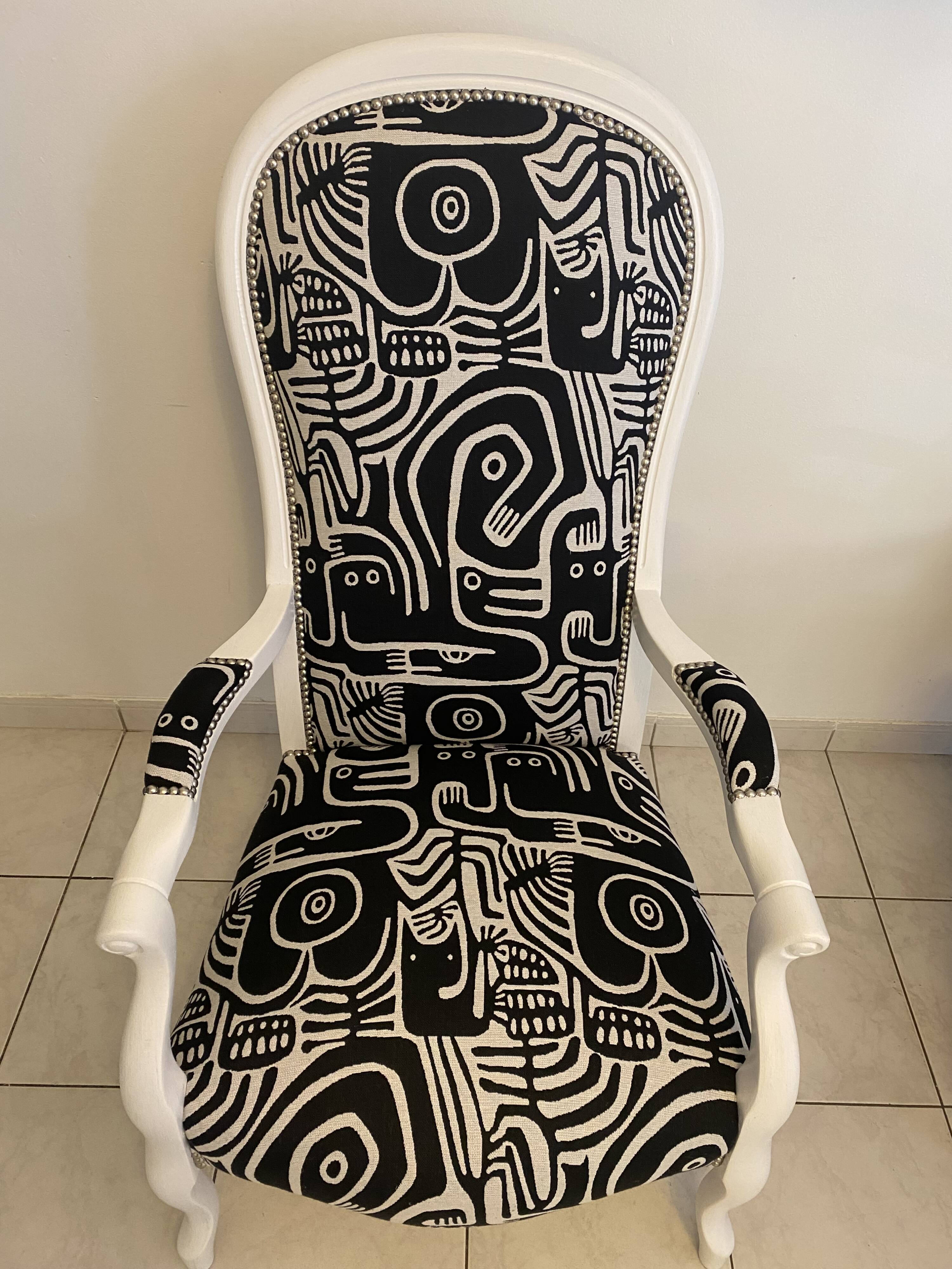 Fauteuil Voltaire, restauré