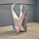 Architectural marble and glass dining table, 1970s