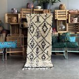Berber hallway carpet Beni Ouarain white