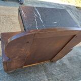 Art deco bedside table, black marble