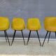 4 chaises Coccinelle René-Jean Caillette pour Steiner 1950