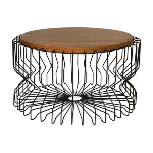 Table basse métal et bois