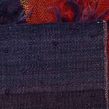 2x6 Red Blue Wool Vintage Runner Rug, 66x190Cm SK 240489