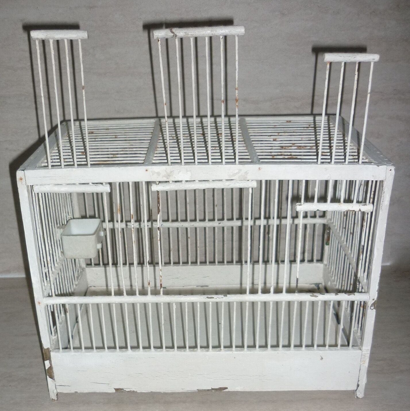 Old white birdcage