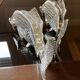 Pair of vintage fish mail holders in silver metal