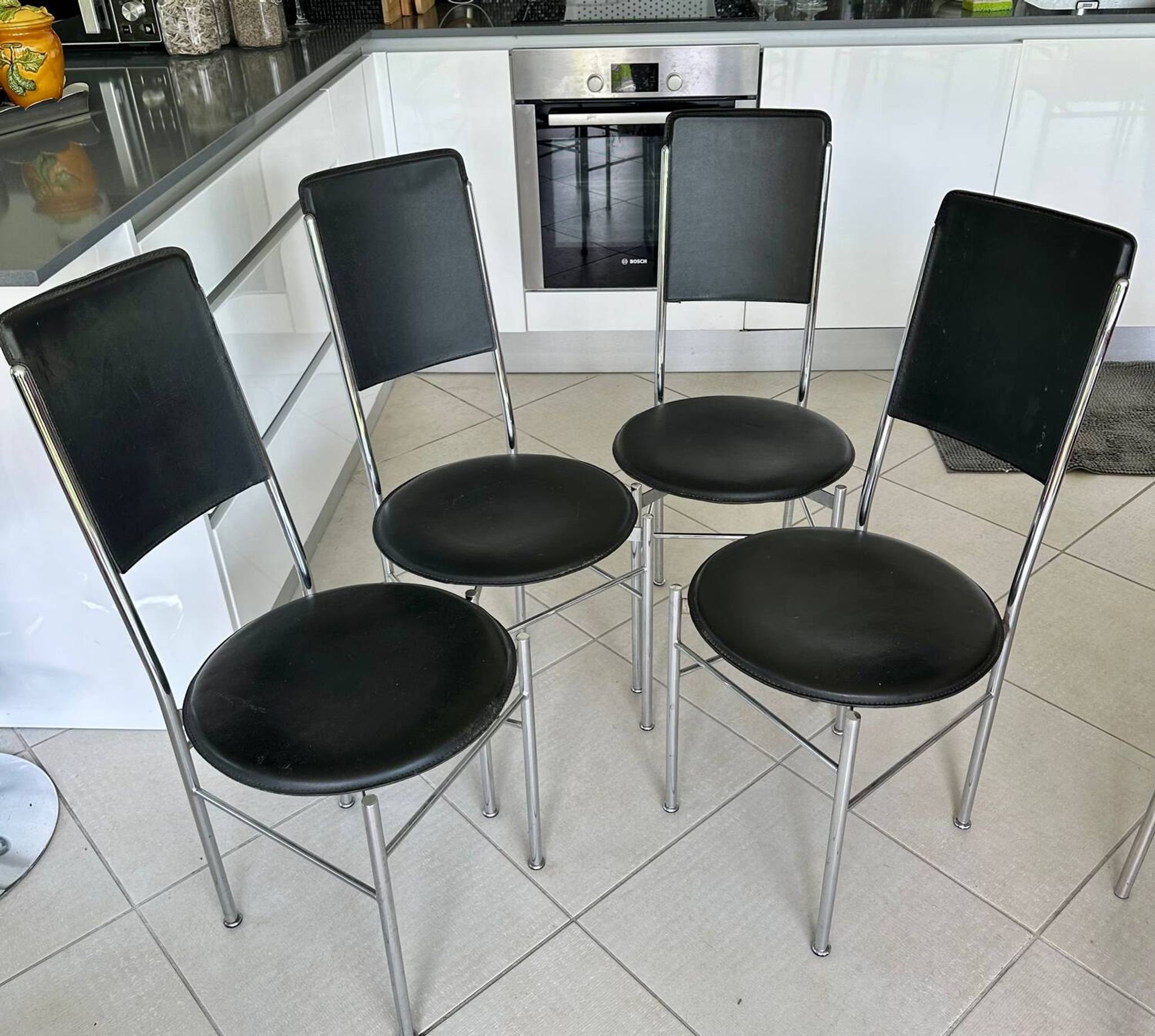 4 chairs signed calligaris