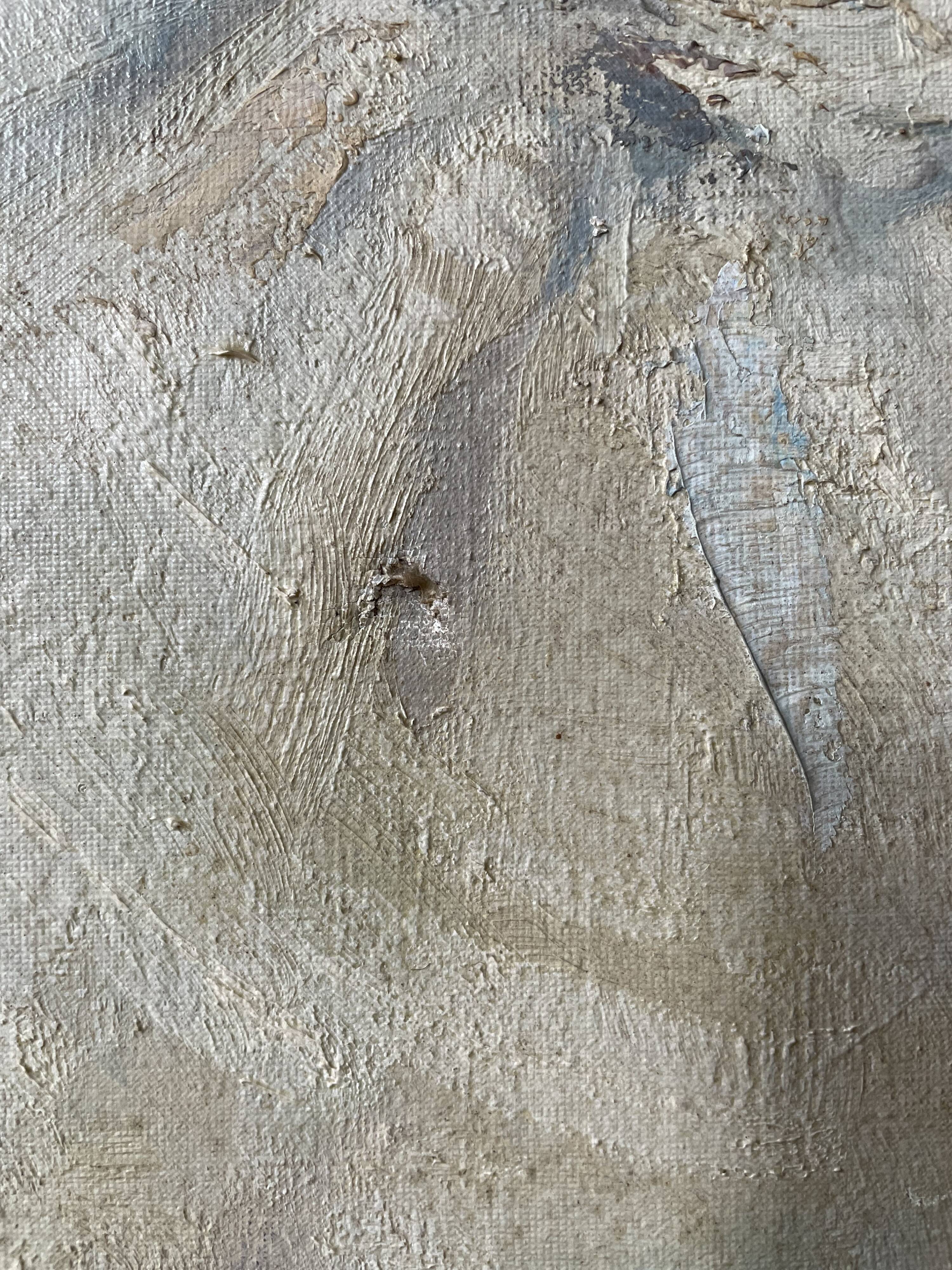 Old painting, portrait of a dancer