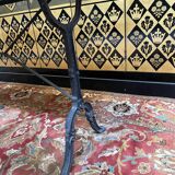 Marble and cast iron bistro table