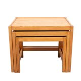 Solid Pine nesting tables Design Kurt Østervig 1960s Denmark