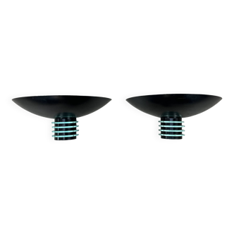 Pair of SCE postmodern wall lights, 1980s