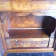 Louis Philippe mahogany secretary with flap and marble top