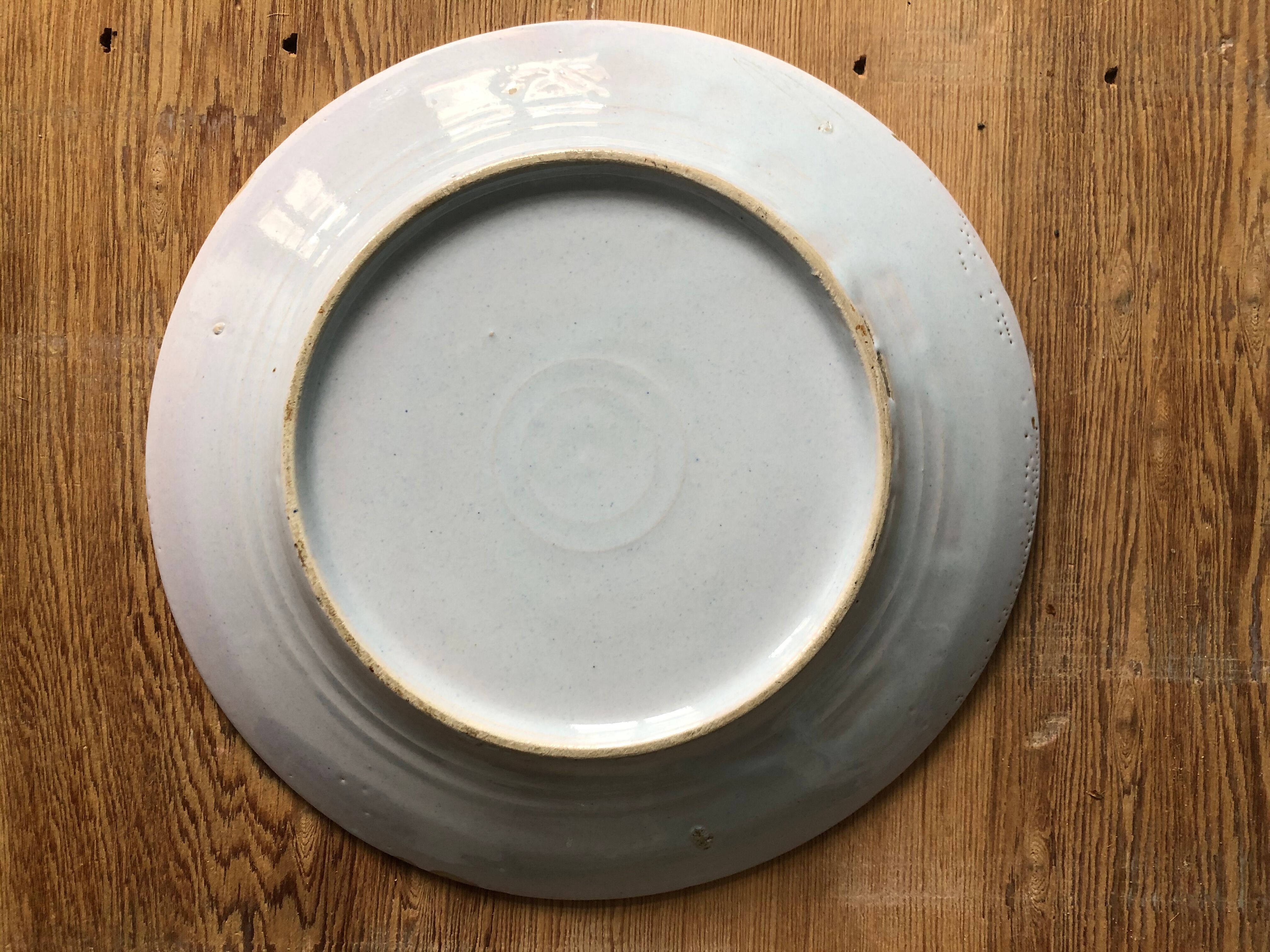 Lot de deux assiettes HB Quimper début XXème