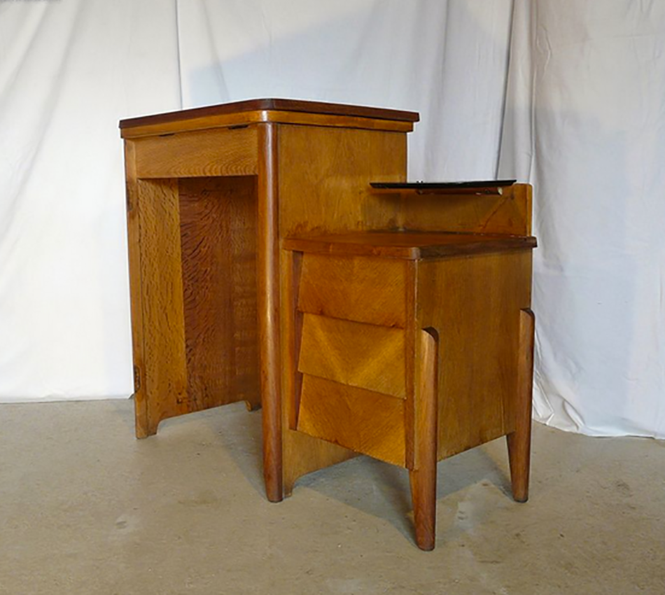 Oak desk and its chair, 1950
