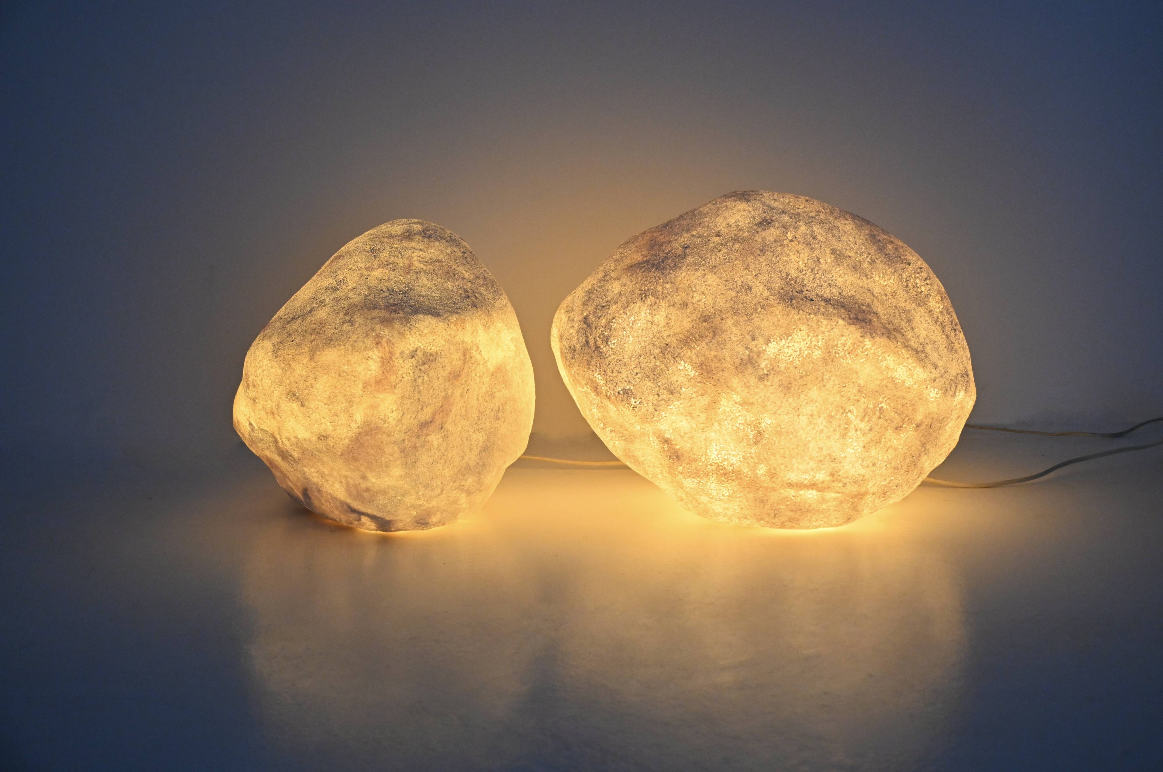 "Dora" stone lamps, created by André Cazenave for Atelier A.