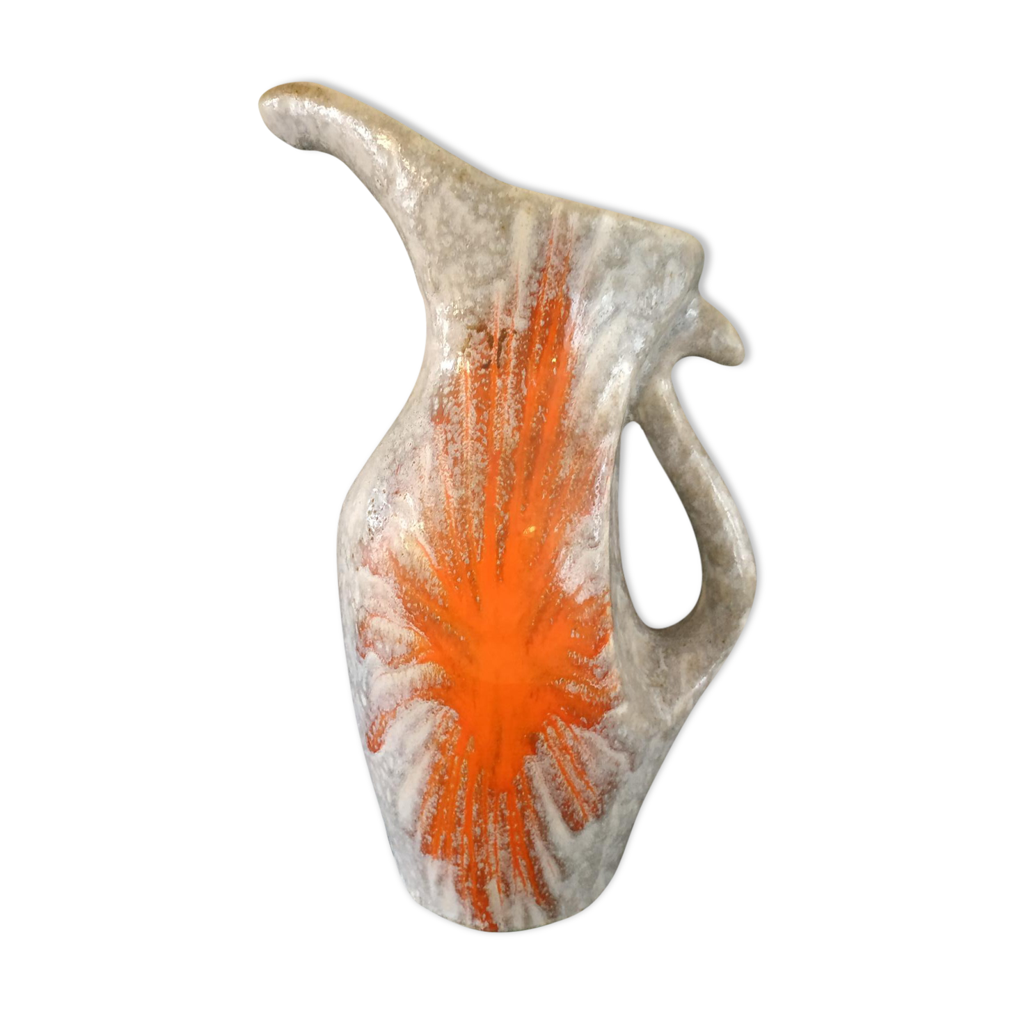 Cruche en grès flammé