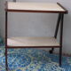 Service rolling feet wood and formica 1950