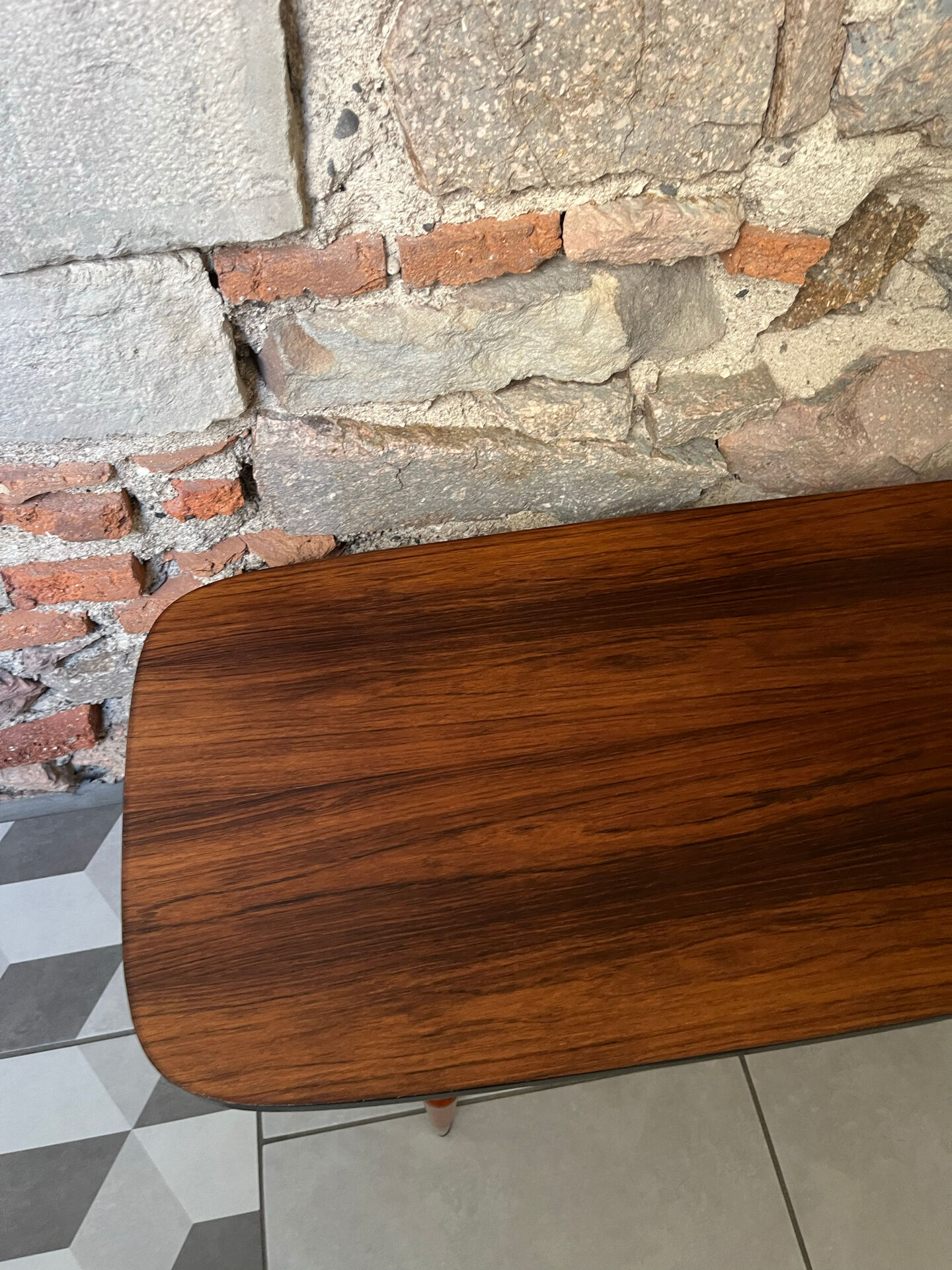 Scandinavian style coffee table with 2 levels from the 1960s.