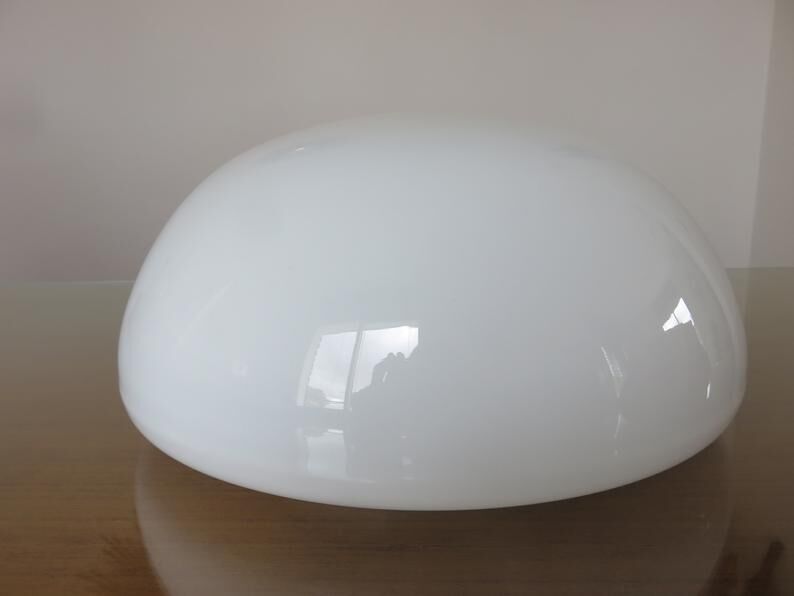 Sconce "half sphere" in white opaline 60/70 years