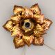 Pair of gold metal flower wall lights – 1960s/70s