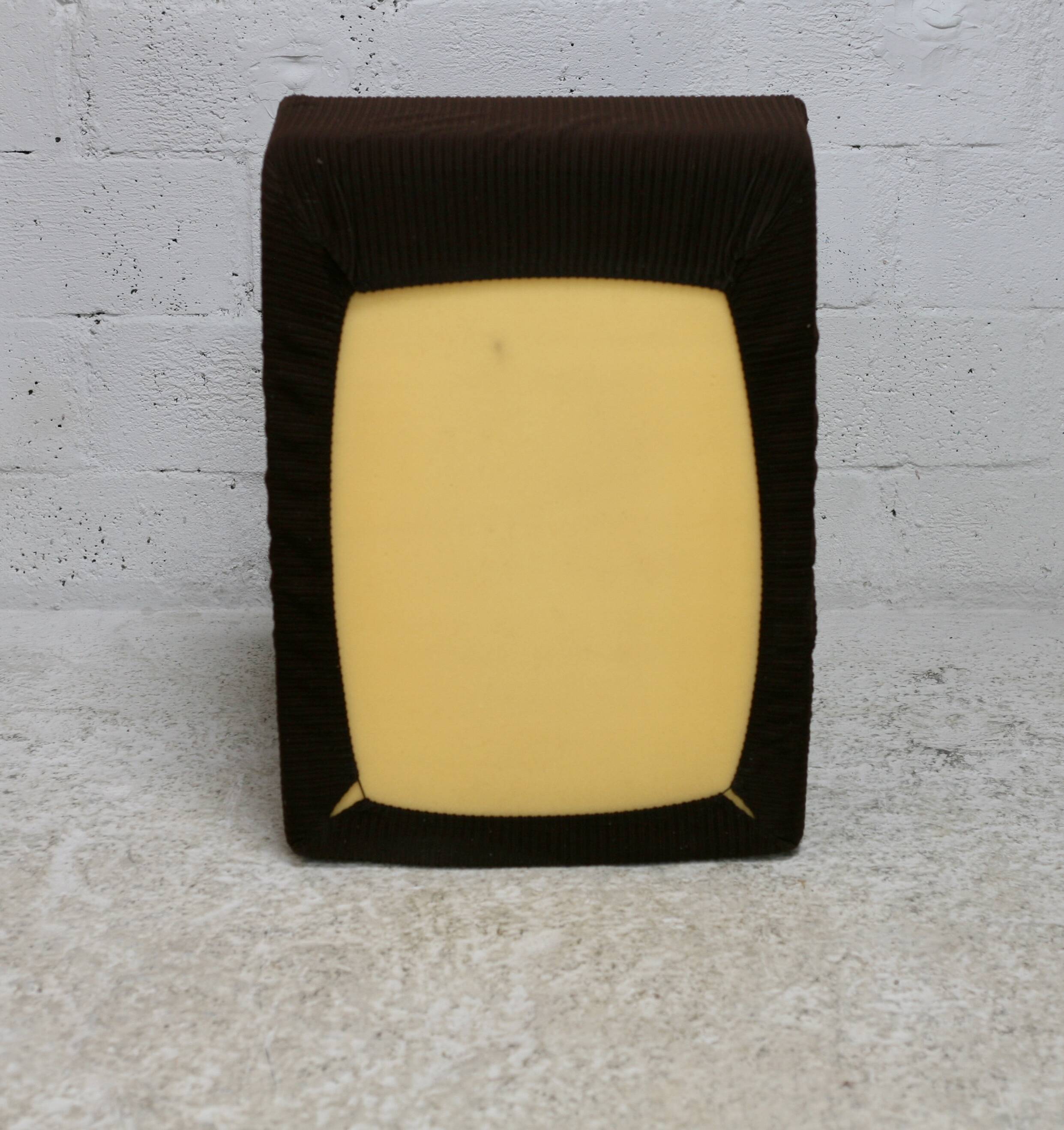 Chair, foam and velvet. Circa 1970