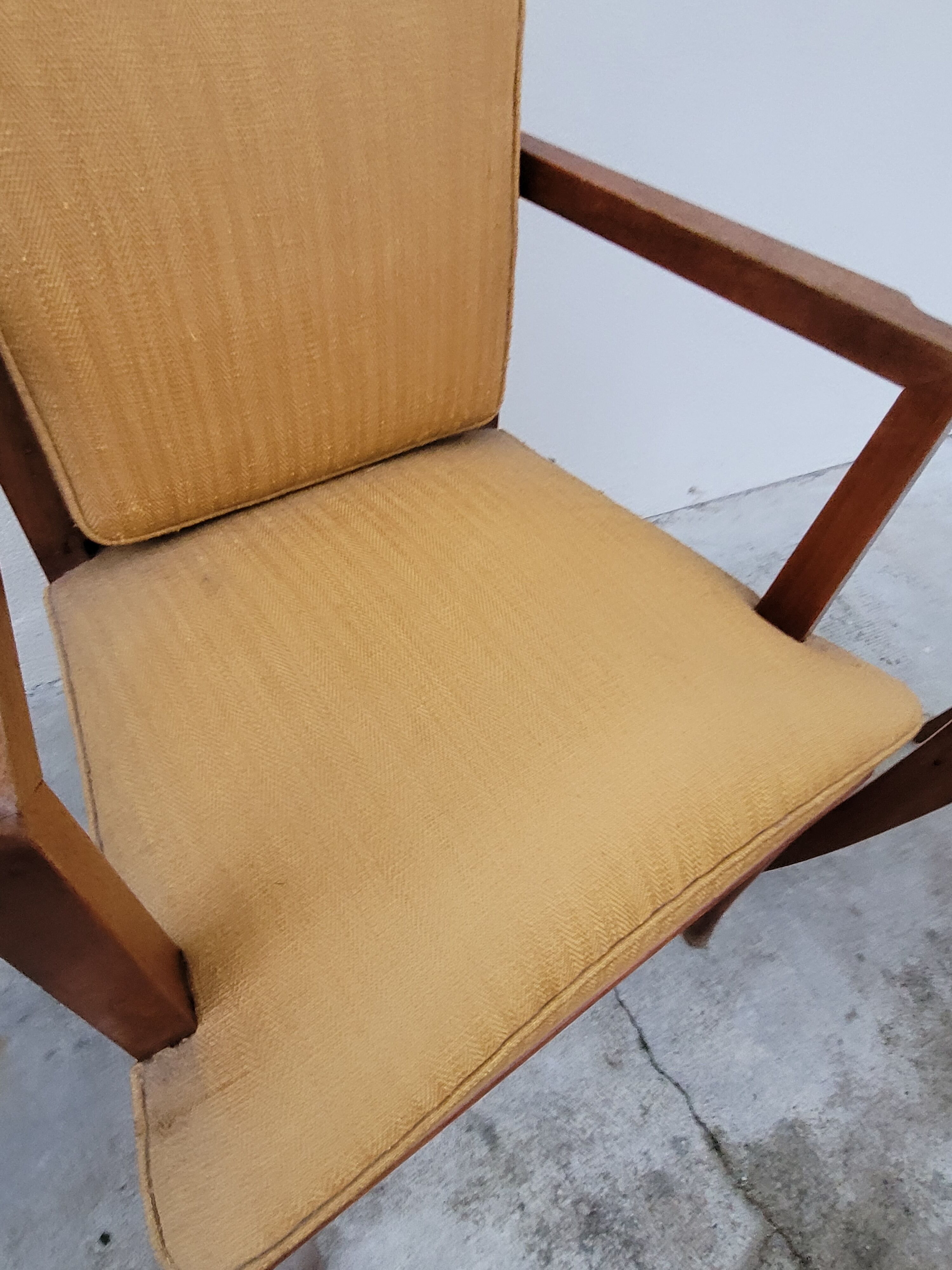 Pair of armchairs bridge era art deco walnut