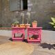 Vintage rattan bedside tables