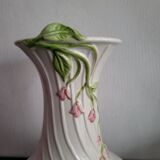 Vintage twisted barbotine vase