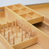 Side table with sewing compartment