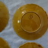 Dessert set salad bowl and 6 plates 541023 fruits barbotine sarreguemines