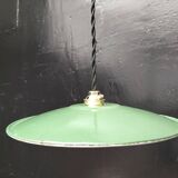 4 enameled sheet metal pendants