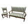 Antique Directoire style salon (2-seater bench + chair)