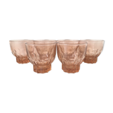 Set of 6 glasses rosaline cups